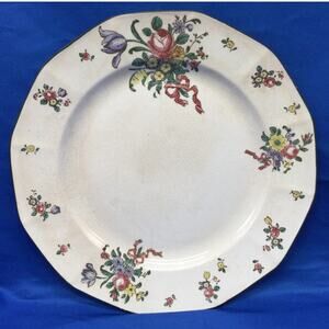 Vintage Royal Doulton Old Leeds Sprays Dinner Plate 10in